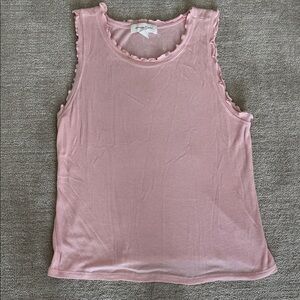 Treasure & Bond Light Pink Ruffle Tank Top